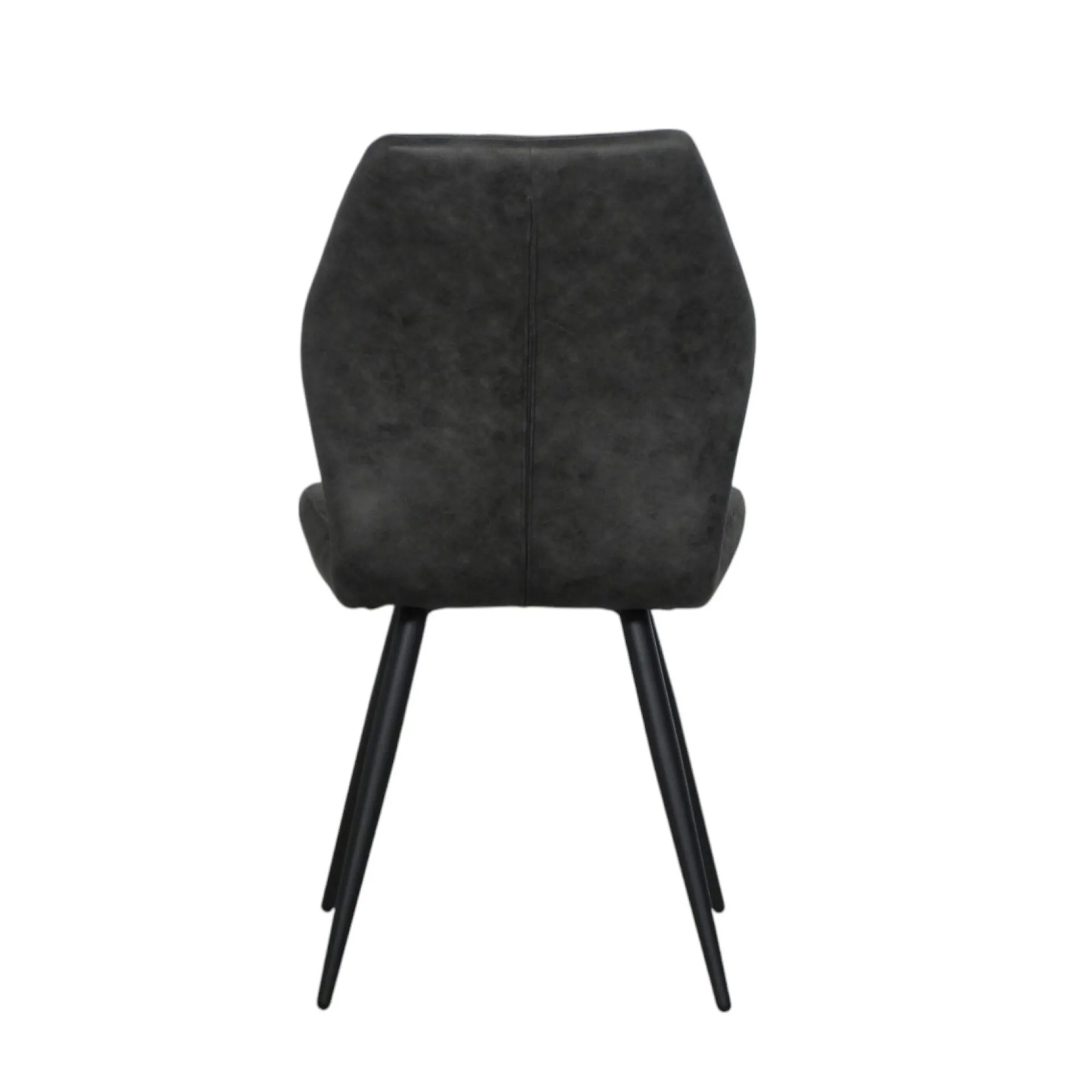 Chaise anthracite motif damier (lot de 2) LOMBARDIE