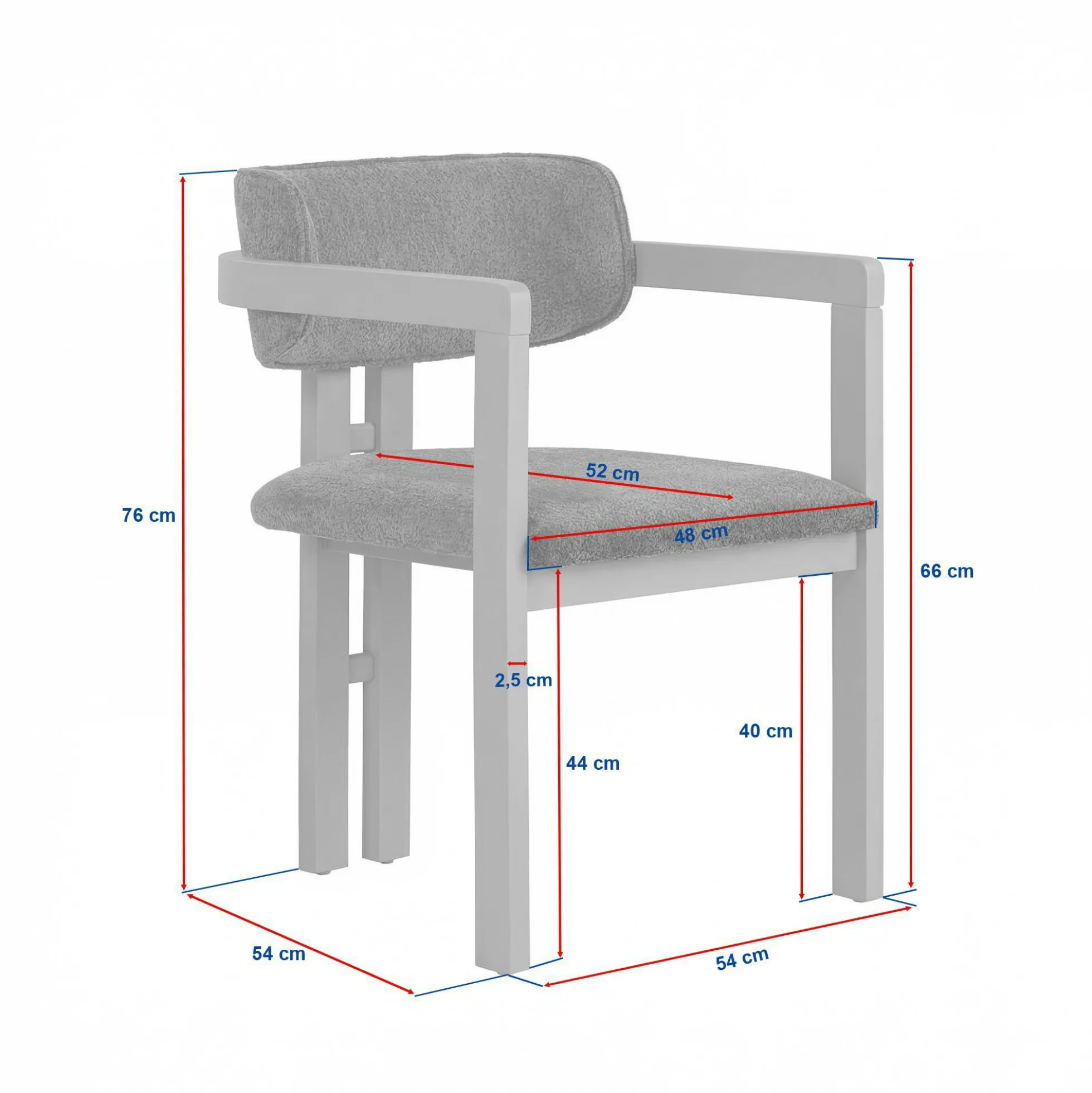 Chaise avec accoudoirs bois foncé et tissu vert MARFA