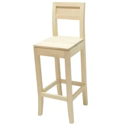 Chaise bar Hévéa avec dossier 38x41x105cm HELENA