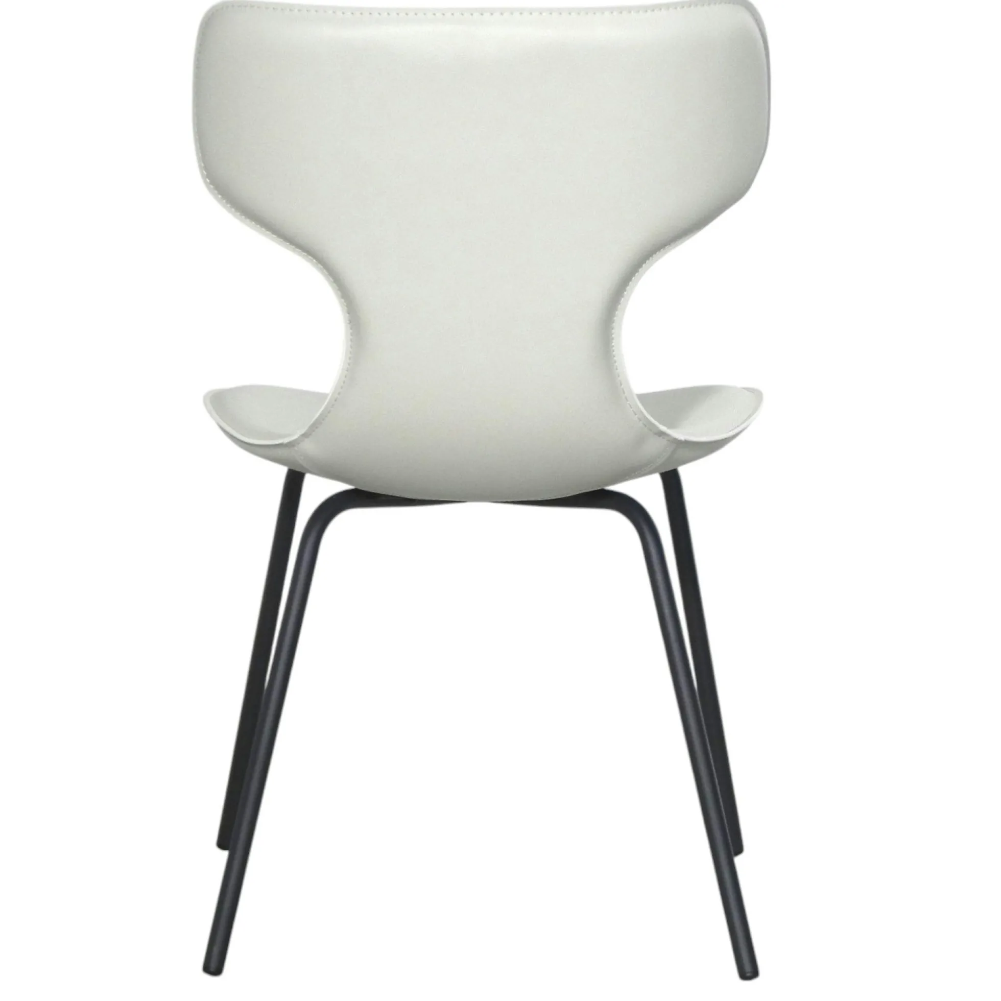 Chaise beige avec dossier en T, revêtement nettoyable (lot de 2) LOMBARDIE