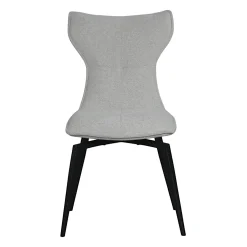 Chaise beige pivotante en velours avec passepoil (lot de 2) LOMBARDIE