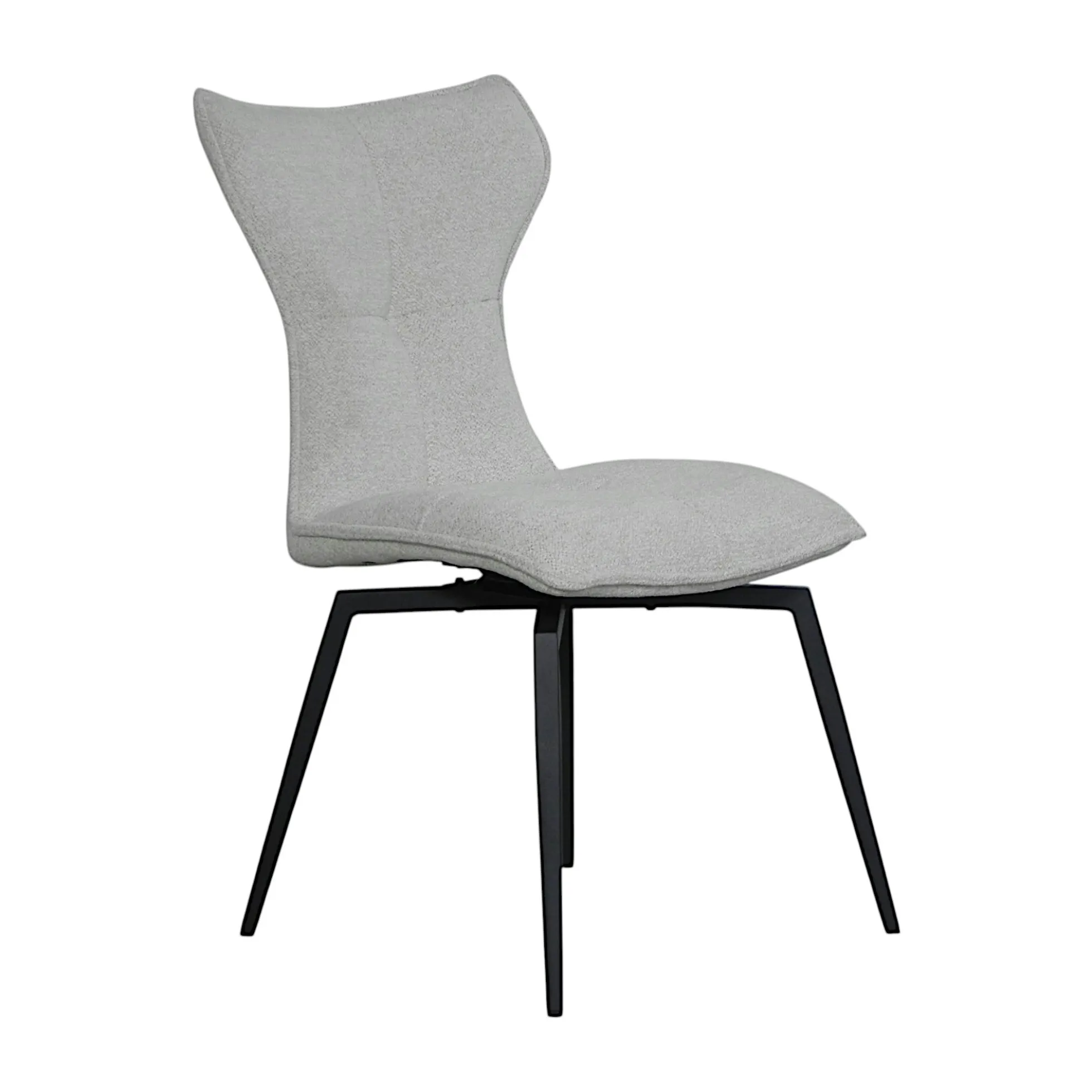 Chaise beige pivotante en velours avec passepoil (lot de 2) LOMBARDIE