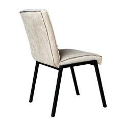 Chaise beige rembourrée à bandes (lot de 2) CORTINA
