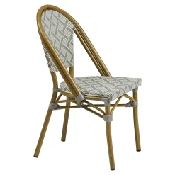 Chaise bistrot grise en textilène (lot de 2) TORANO