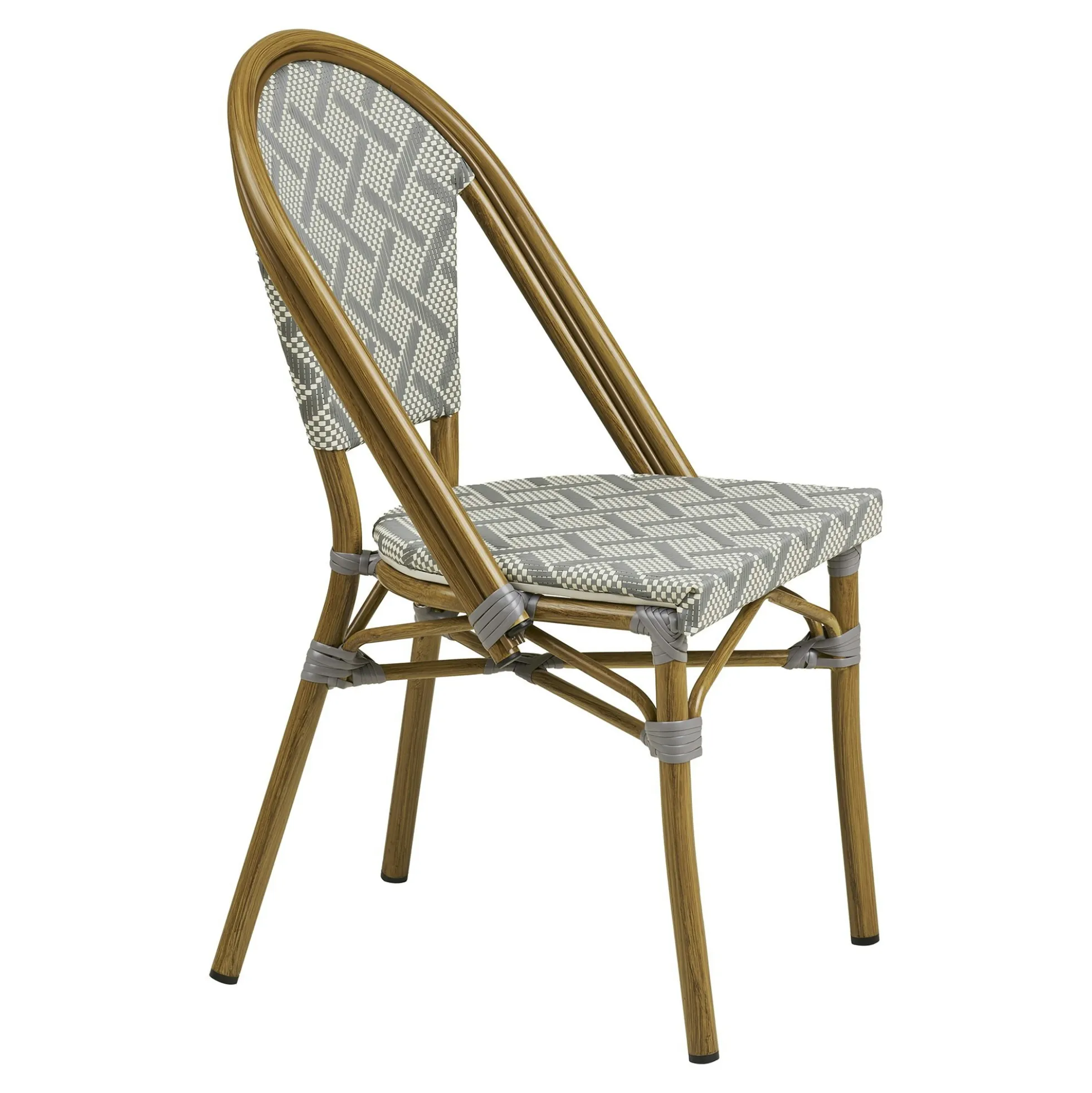 Chaise bistrot grise en textilène (lot de 2) TORANO