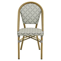 Chaise bistrot grise en textilène (lot de 2) TORANO