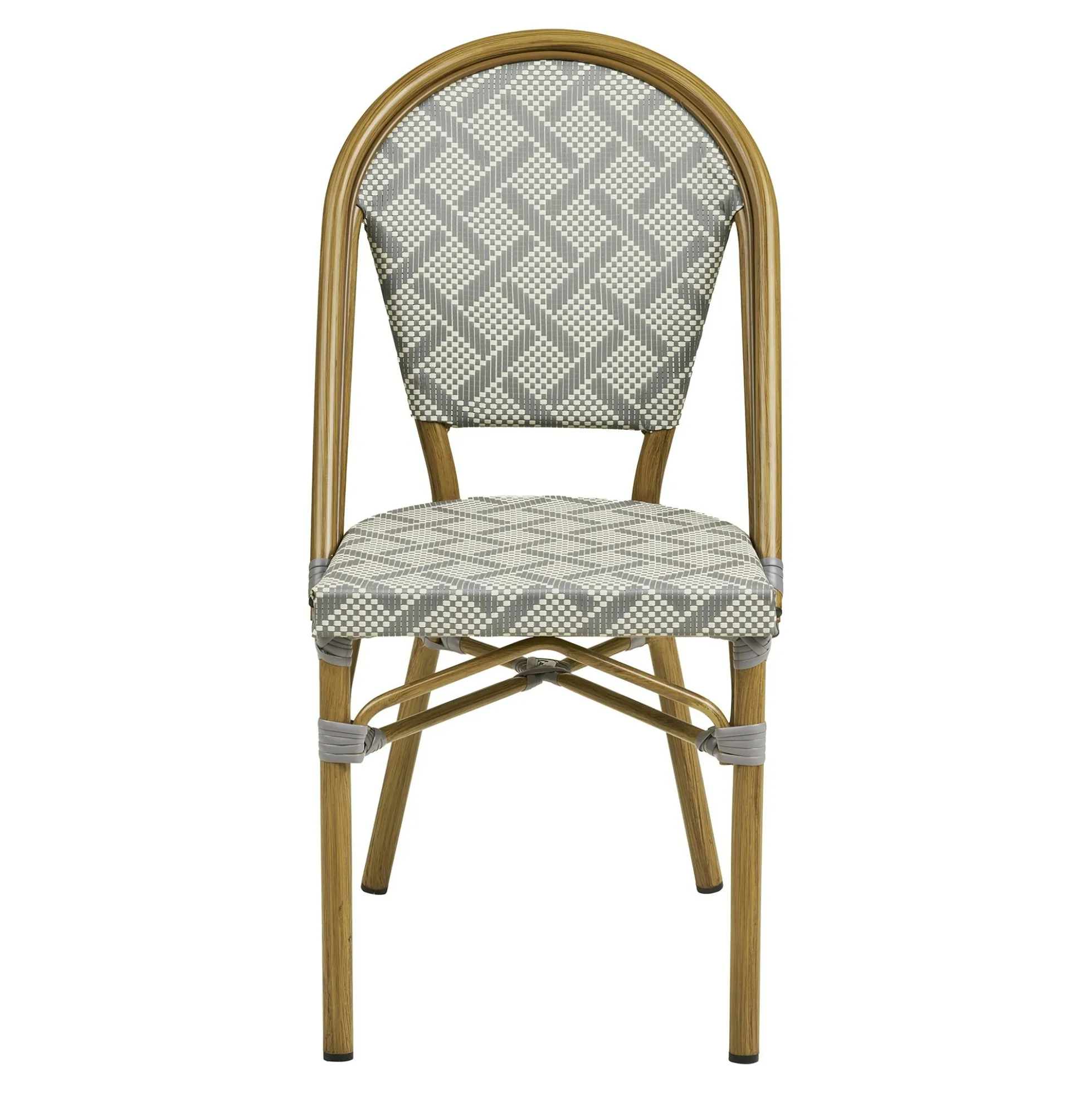 Chaise bistrot grise en textilène (lot de 2) TORANO