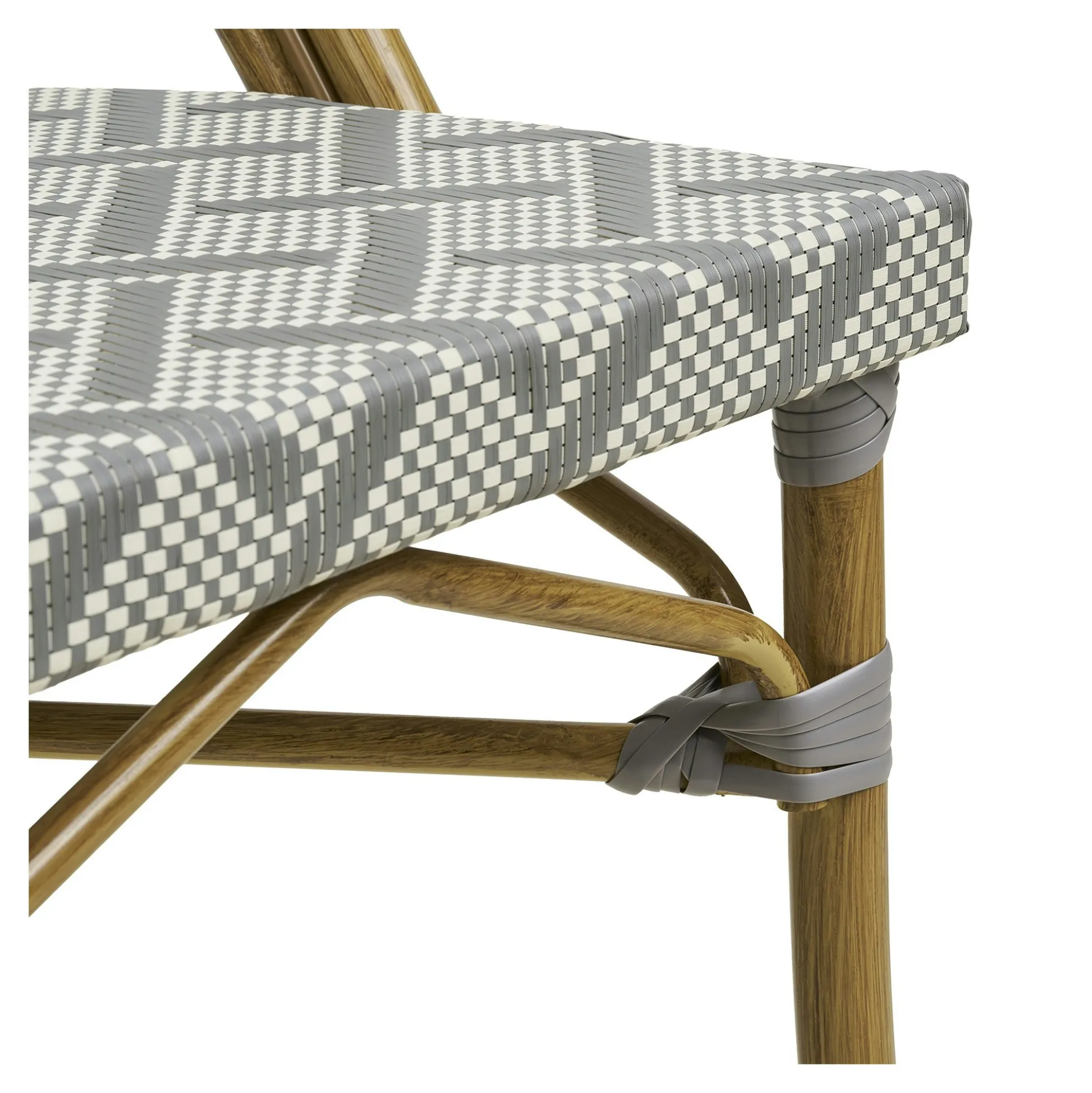Chaise bistrot grise en textilène (lot de 2) TORANO