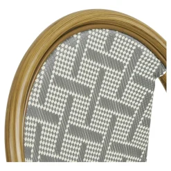 Chaise bistrot grise en textilène (lot de 2) TORANO