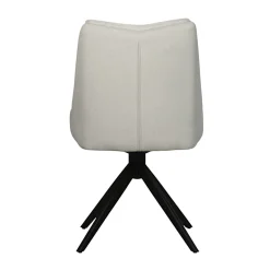 Chaise blanche pivotante en velours texturé (lot de 2) IENA