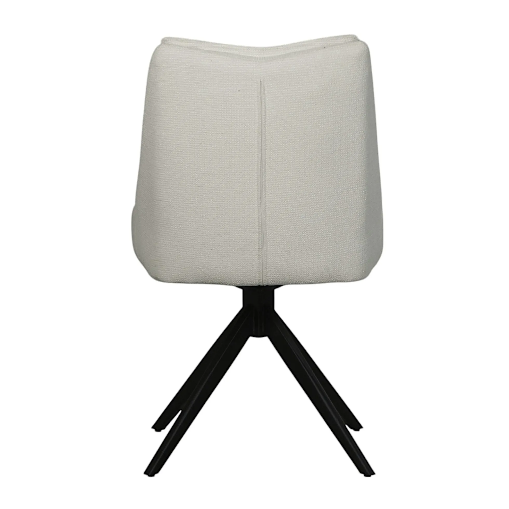 Chaise blanche pivotante en velours texturé (lot de 2) IENA