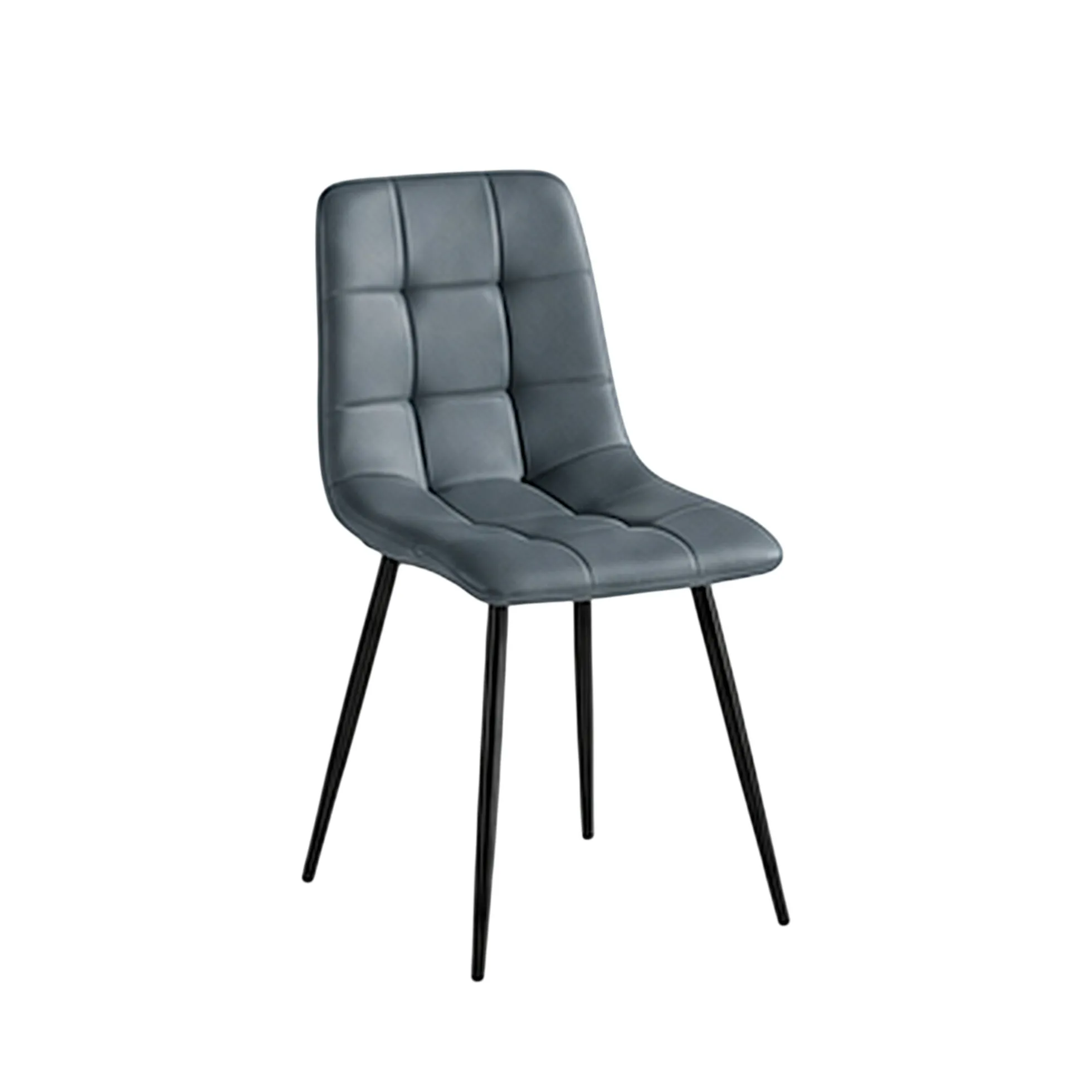 Chaise bleu arctique motif damier (lot de 2) LORA