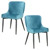 Chaise bleue en velours (lot de 2) ARLINGTON