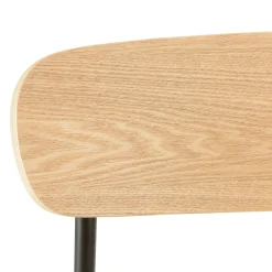 Chaise bois et métal noir style écolier (lot de 2) TIM