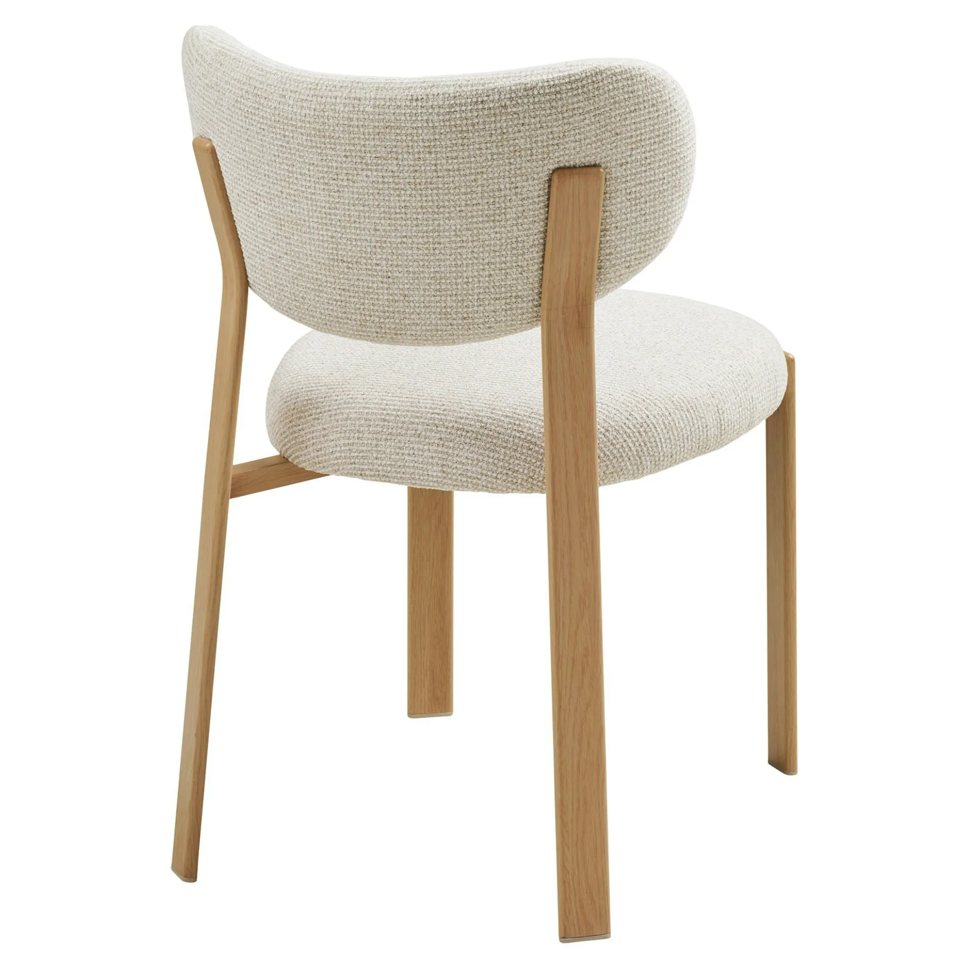 Chaise bois et tissu sable (lot de 2) AMSTERDAM