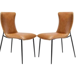 Chaise camel à dossier courbe (lot de 2) OKA