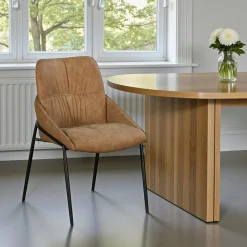 Chaise camel à dossier plissé (lot de 2) OKA