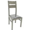 Chaise classique bois et assise marron ATTAN