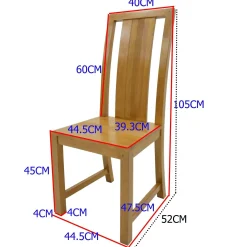 Chaise coloniale bois hévéa massif GALA