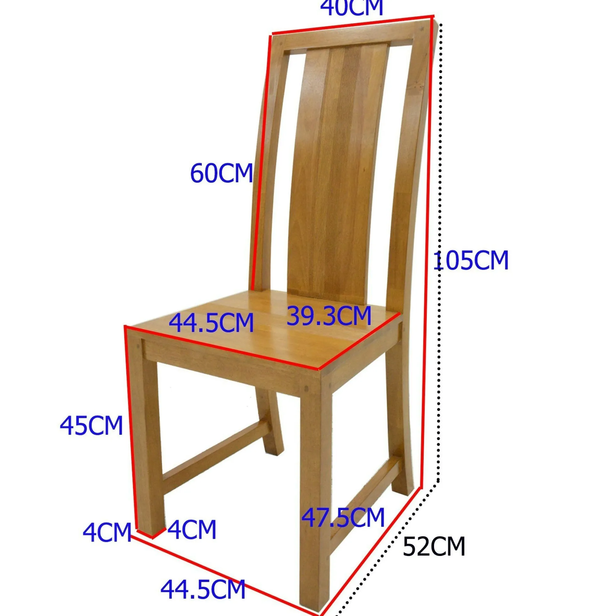 Chaise coloniale bois hévéa massif GALA