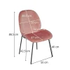 Chaise contemporaine en velours rose pâle FLORENCE (lot 2)