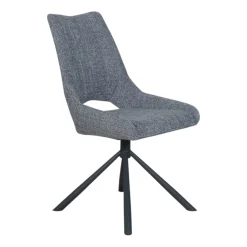 Chaise contemporaine pivotante anthracite (lot de 2) LIGURIE