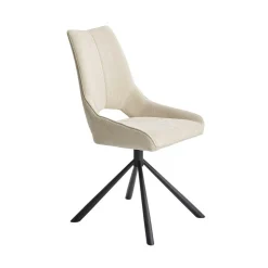 Chaise contemporaine pivotante beige (lot de 2) LIGURIE