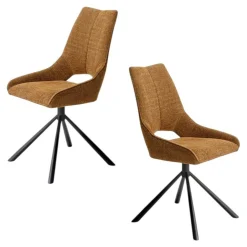 Chaise contemporaine pivotante rouille (lot de 2) LIGURIE