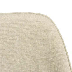 Chaise contemporaine tissu écru dossier droit (lot de 2) TIM