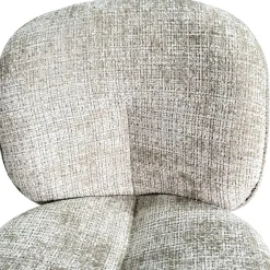 Chaise cosy en tissu beige (lot de 2) IENA