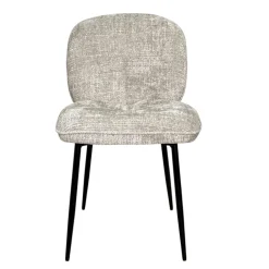 Chaise cosy en tissu beige (lot de 2) IENA