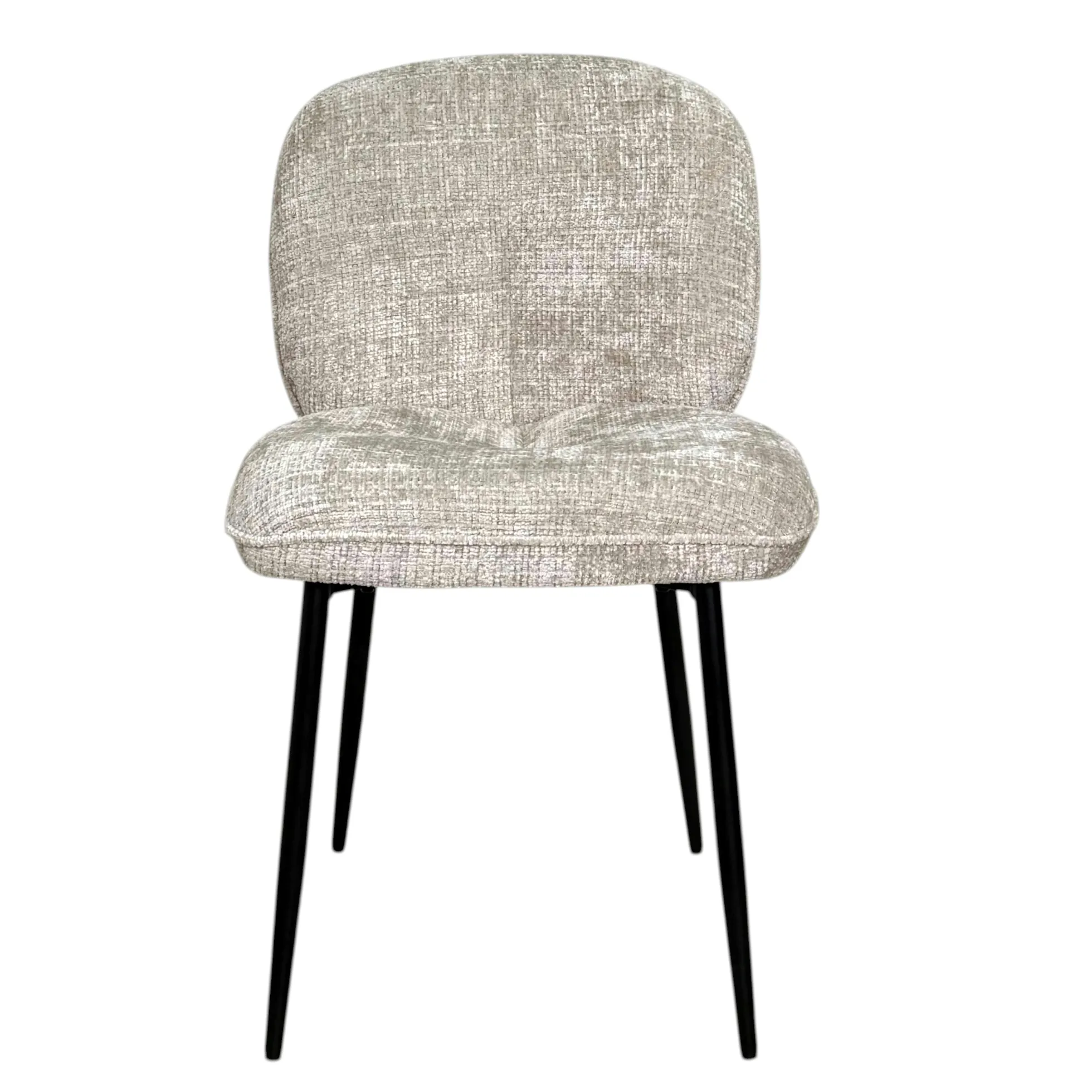 Chaise cosy en tissu beige (lot de 2) IENA