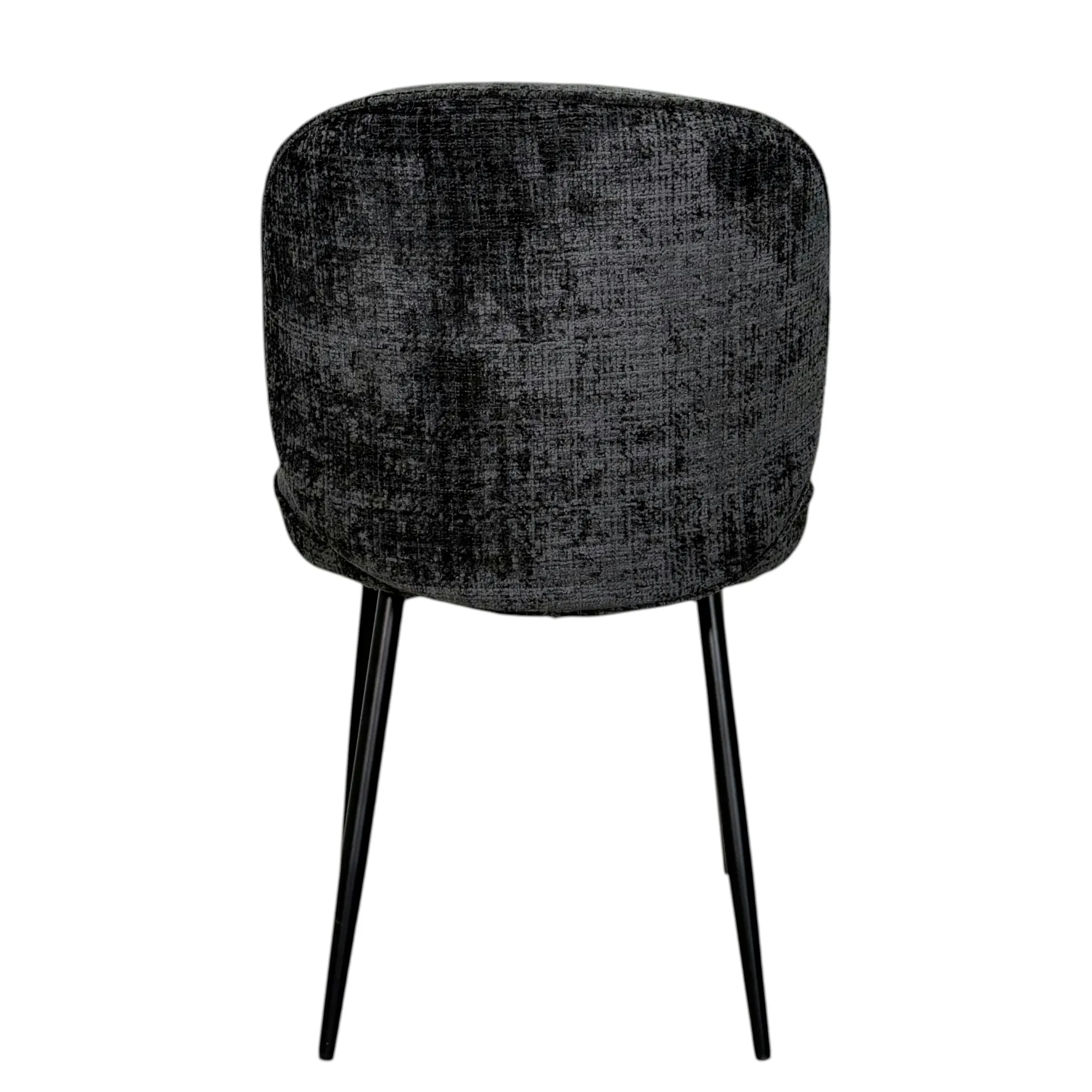Chaise cosy en tissu noir (lot de 2) IENA