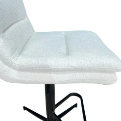 Chaise de bar en bouclettes blanches réglable en hauteur (lot de 2) PALERME