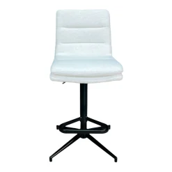 Chaise de bar en bouclettes blanches réglable en hauteur (lot de 2) PALERME