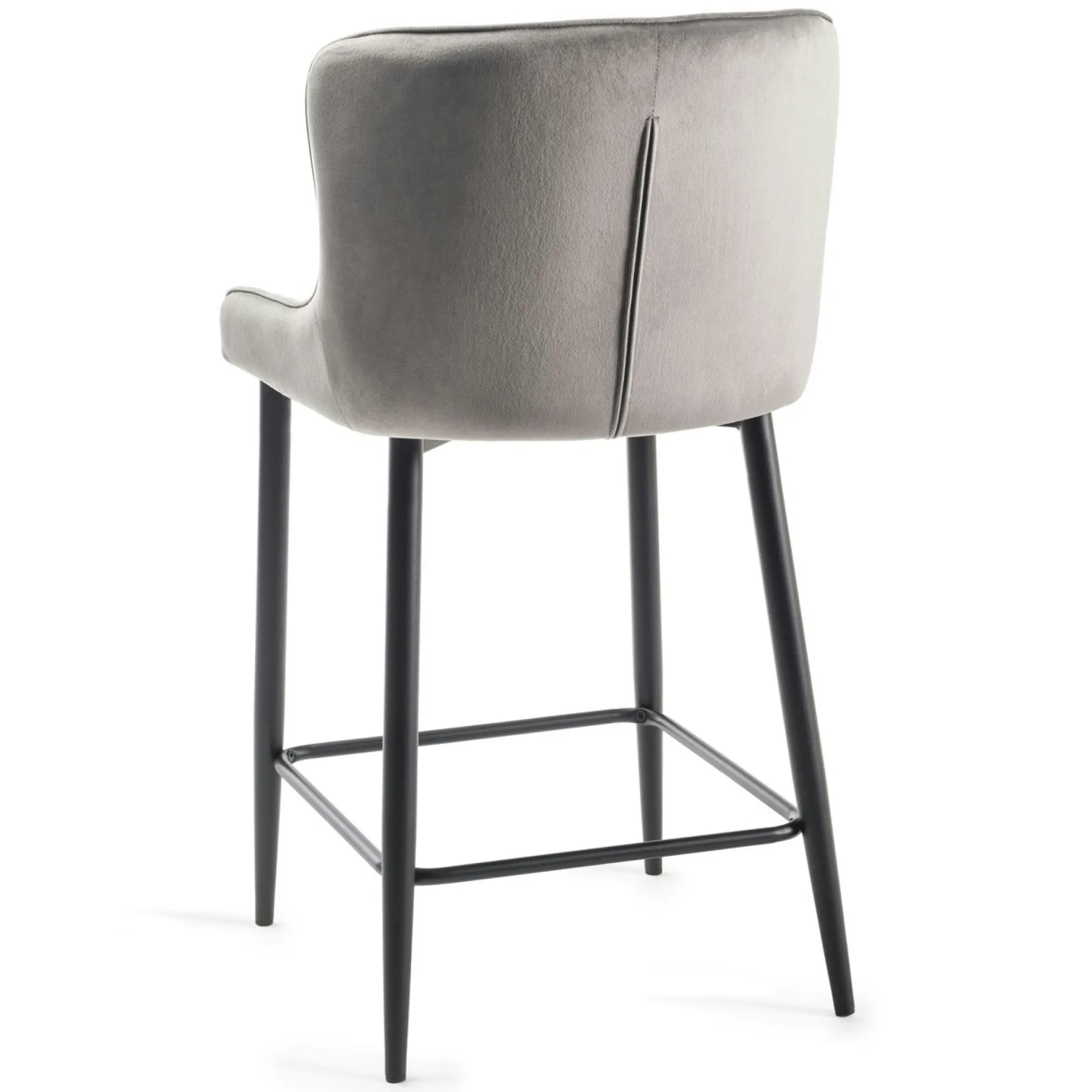 Chaise de bar en velours gris (lot de 2) ARLINGTON