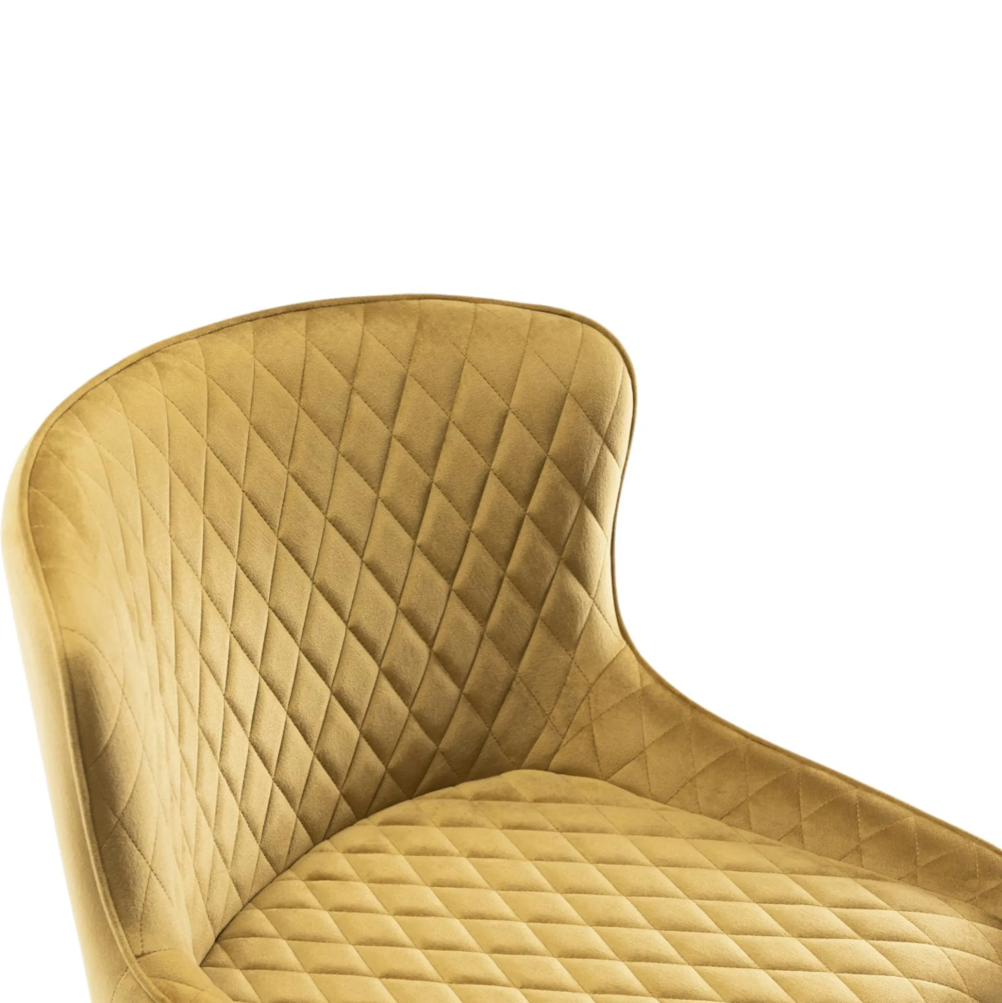 Chaise de bar en velours moutarde (lot de 2) ARLINGTON