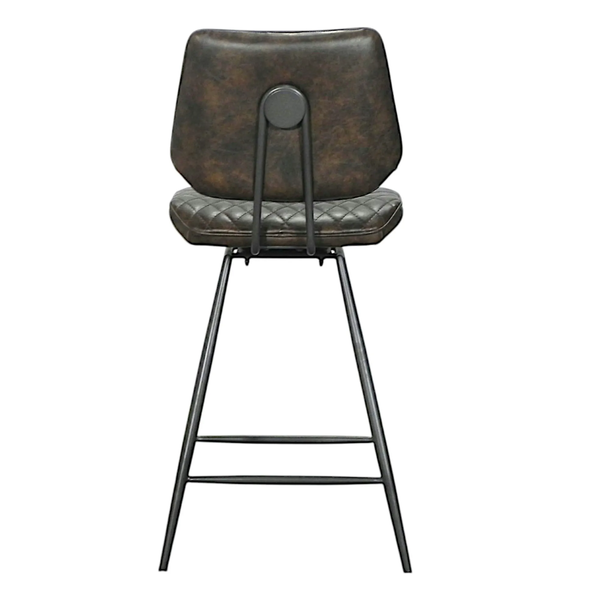 Chaise de bar industrielle marron SALERNE