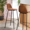 Chaise de bar marron TIM (lot de 2)