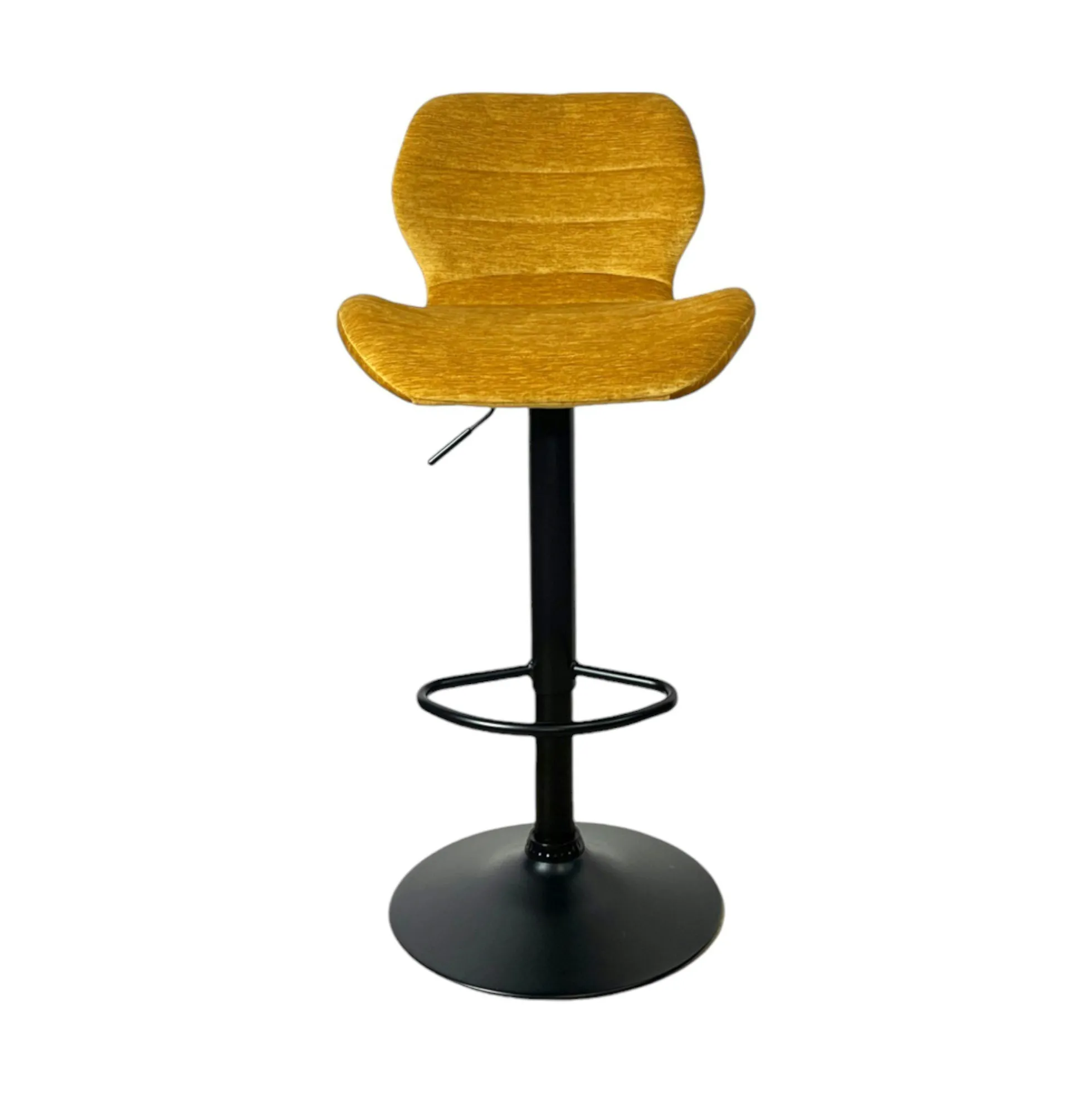Chaise de bar moderne en velours doré réglable en hauteur (lot de 2) PALERME