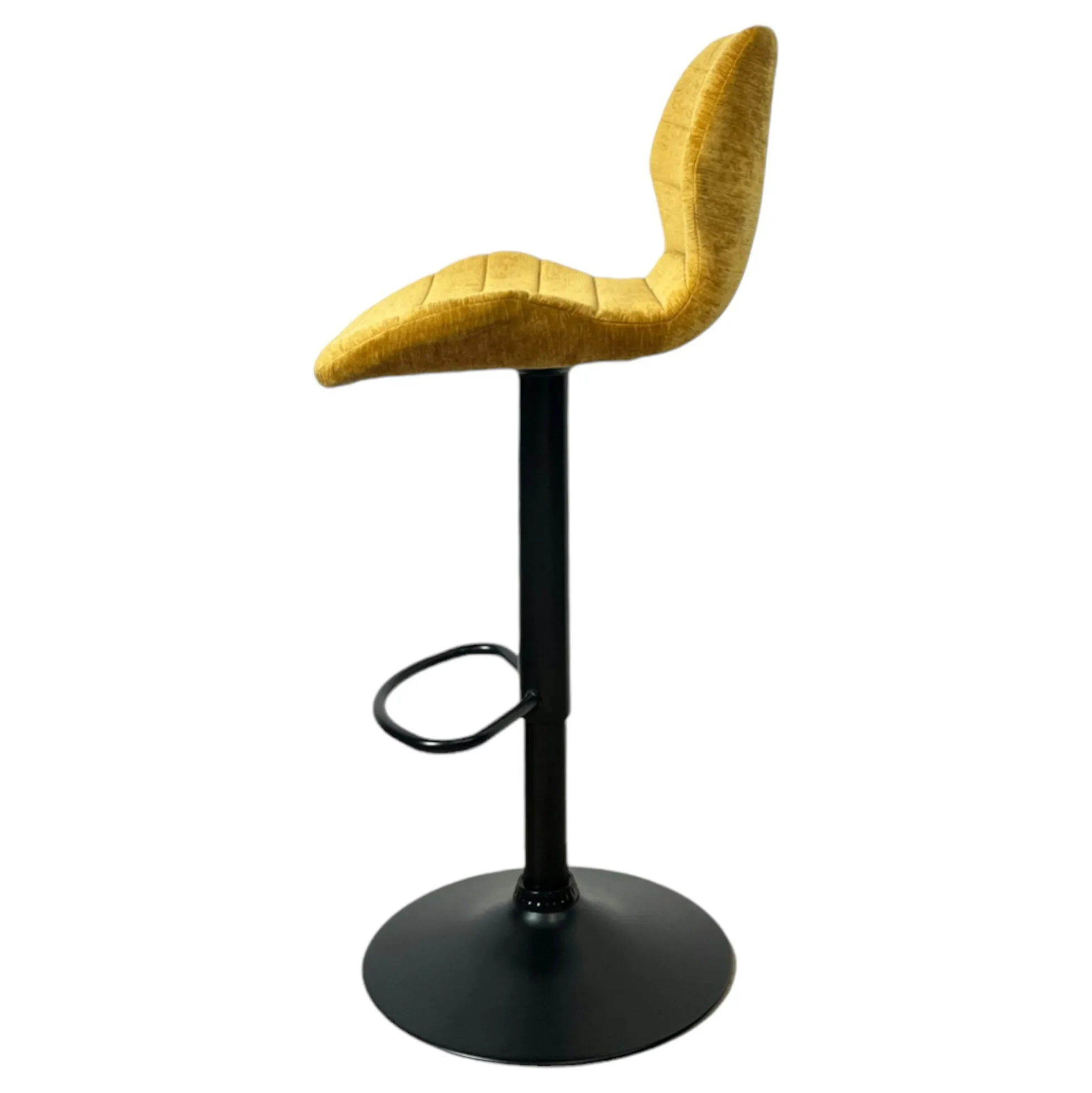 Chaise de bar moderne en velours doré réglable en hauteur (lot de 2) PALERME
