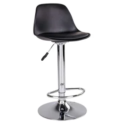 Chaise de bar moderne pivotante, pied chromé (lot de 2)