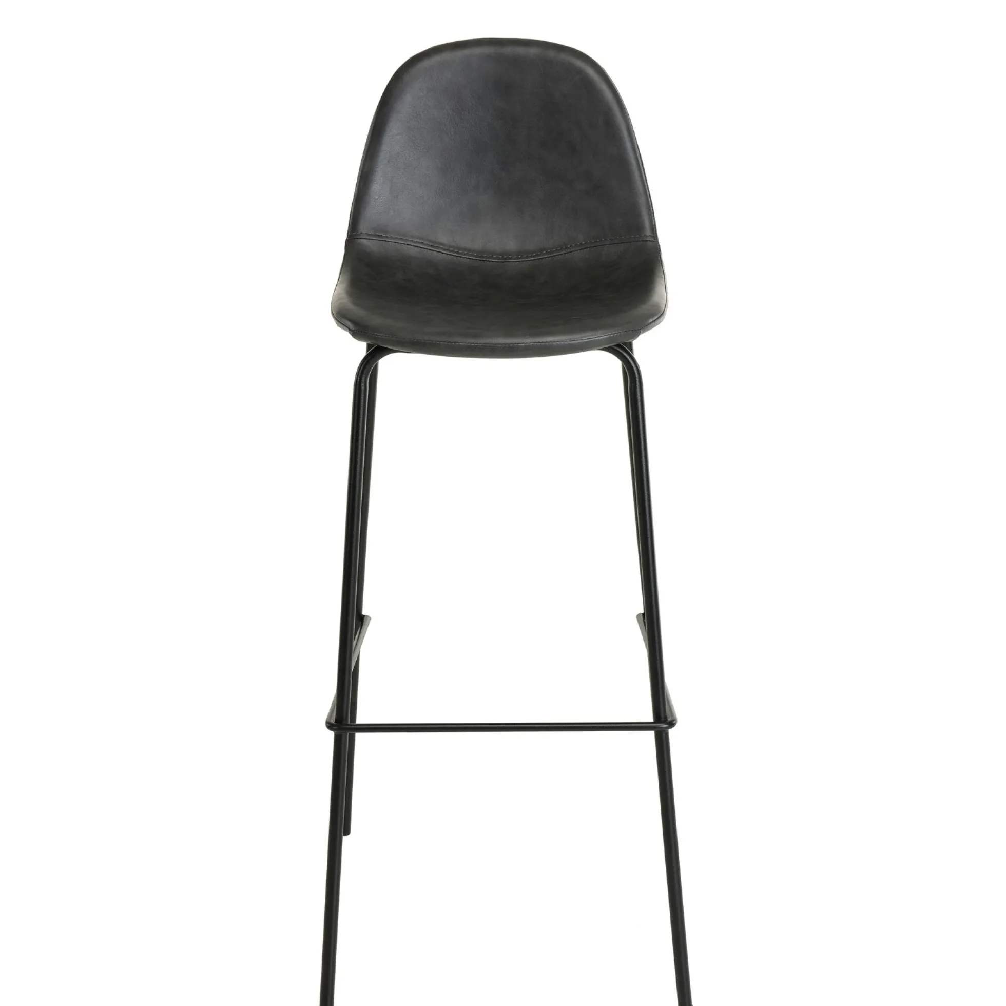 Chaise de bar noir TIM (lot de 2)