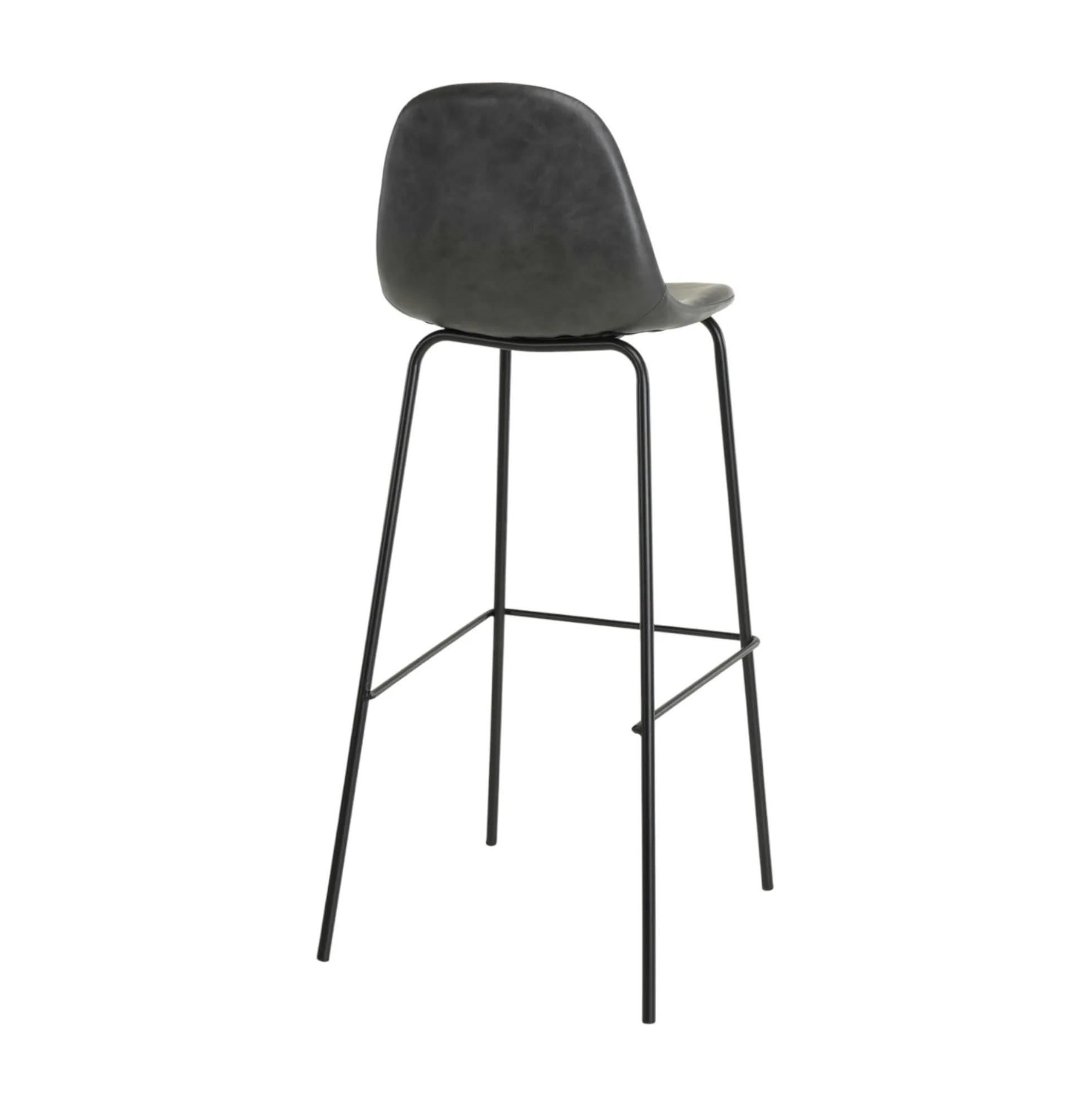 Chaise de bar noir TIM (lot de 2)
