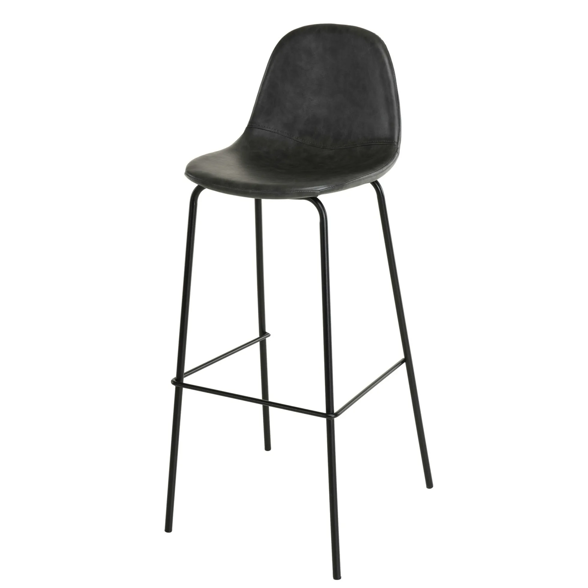 Chaise de bar noir TIM (lot de 2)