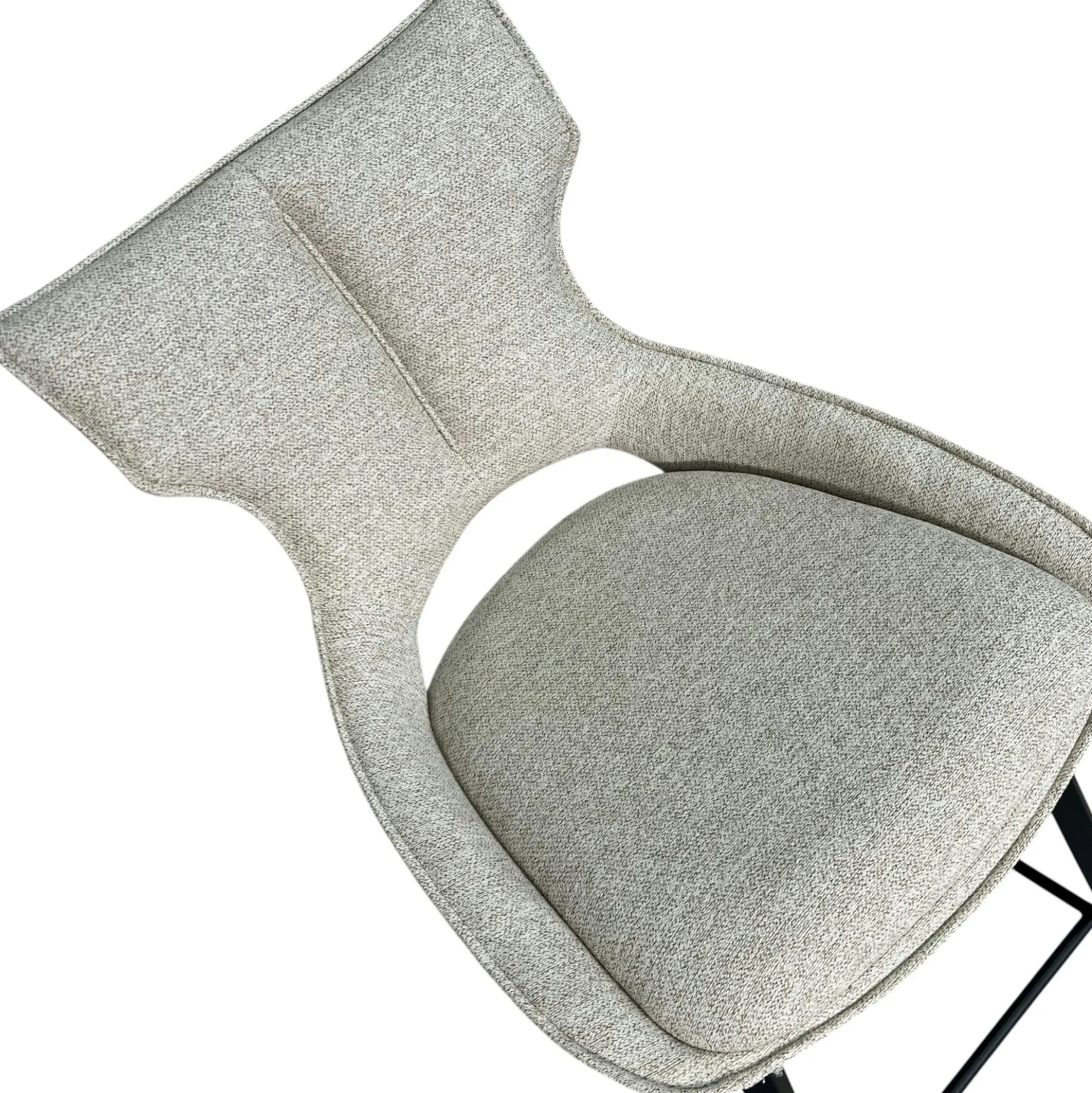 Chaise de bar pivotante tissu beige (lot de 2) LOMBARDIE