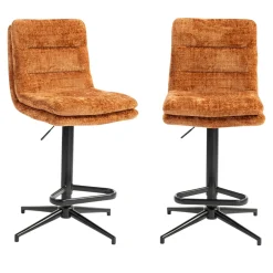 Chaise de bar rouille réglable en hauteur (x2) PALERME