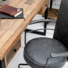 Chaise de bureau industrielle grise BRISBANE