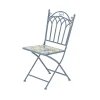 Chaise de jardin bleue décor mosaïque citrons (lot de 2) GRENADE
