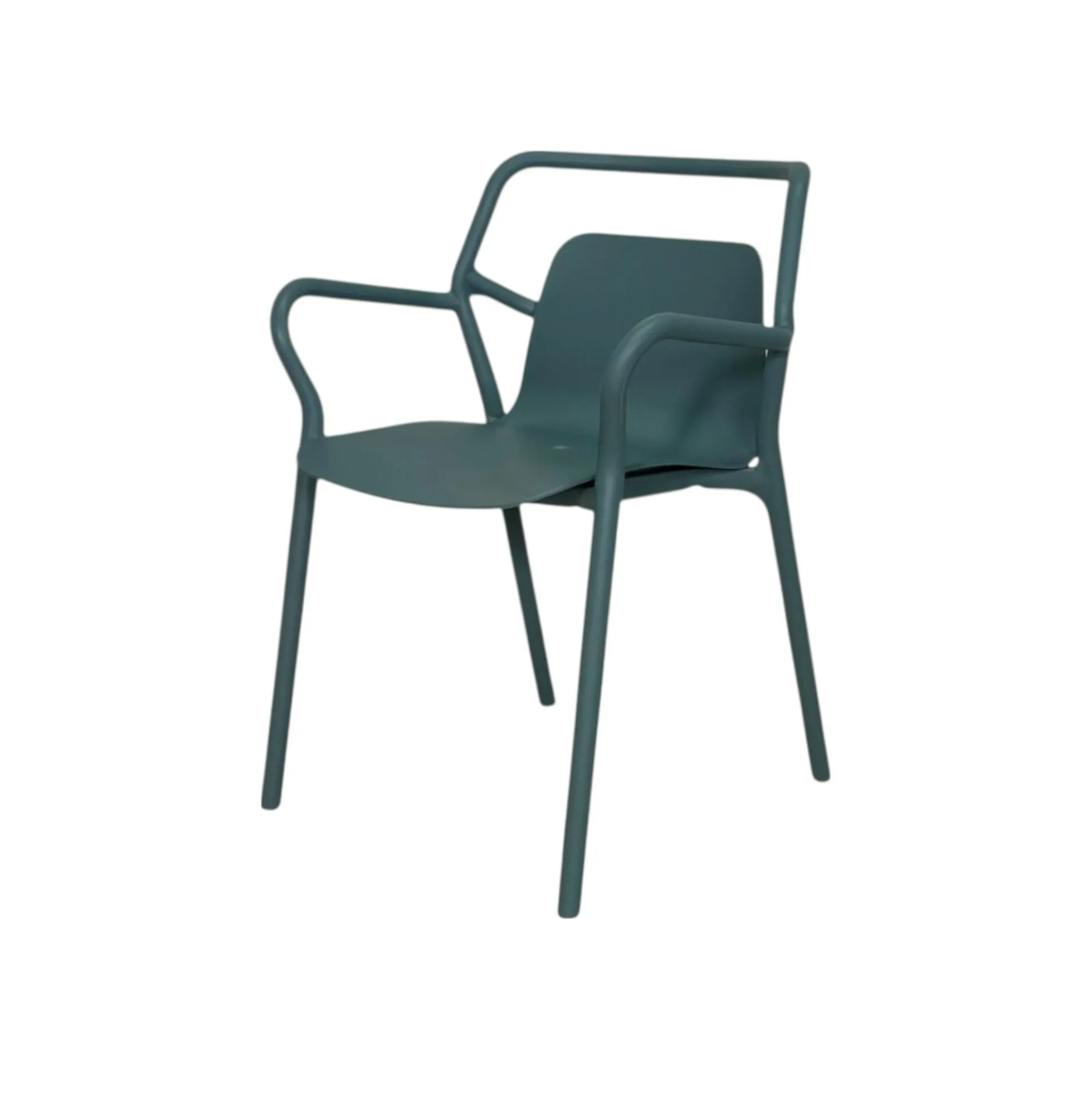 Chaise de jardin design bleue, empilable (lot de 2) PINETO